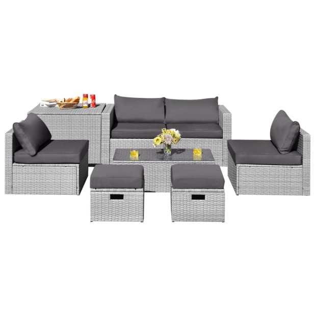 Rattan cushion covers clearance grey