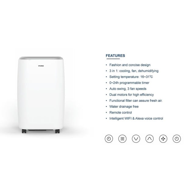 Hyundai 5.2kW Smart Portable Air Conditioner 18,000 BTU Image 7