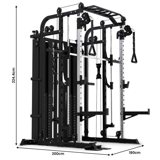 Powertrain 938B Multi-Function Gym Station Smith Machine & Dual Weight Stack Image 3