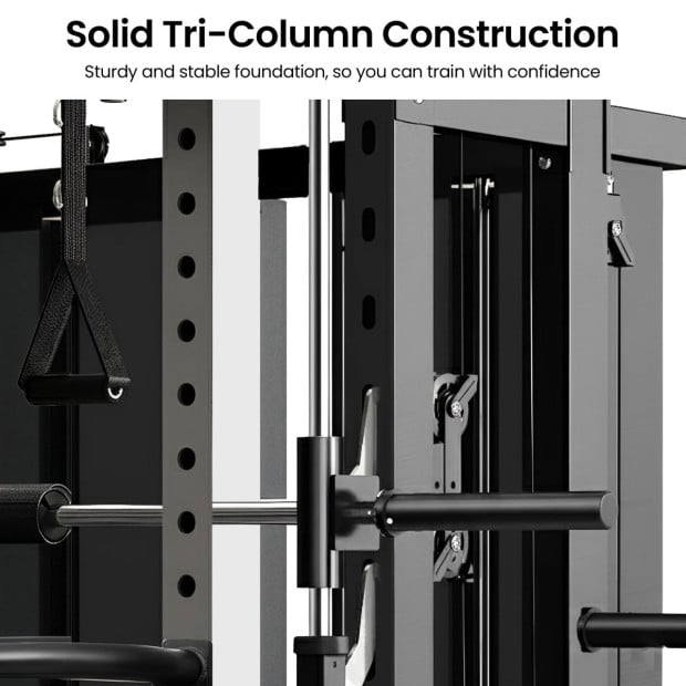 Powertrain 938B Multi-Function Gym Station Smith Machine & Dual Weight Stack Image 6