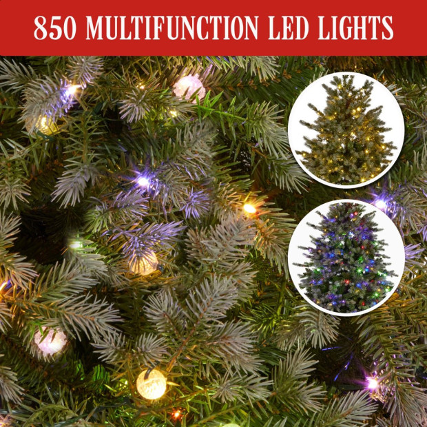 Bergen Fir 7.5ft Multicolour Pre-Lit Christmas Tree Image 7