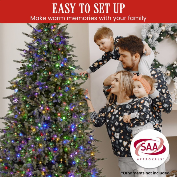 Bergen Fir 7.5ft Multicolour Pre-Lit Christmas Tree Image 8