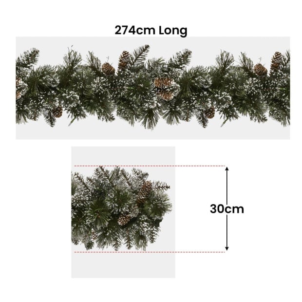 Christabelle Premium 2.7m Garland Christmas Decoration - Cashmere Image 3