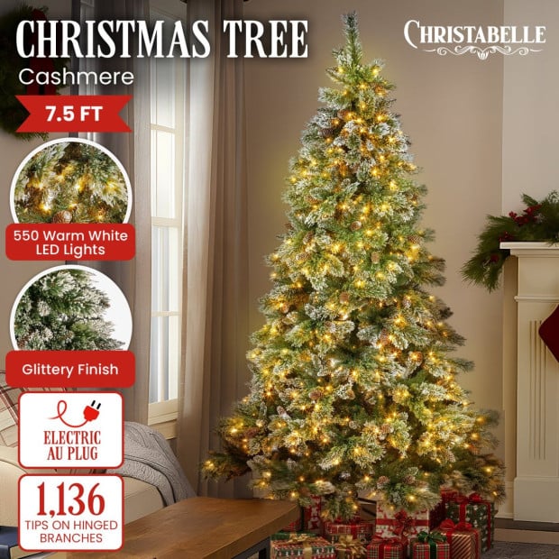 Christabelle Premium 7.5ft Christmas Tree with Lights - Cashmere Image 6