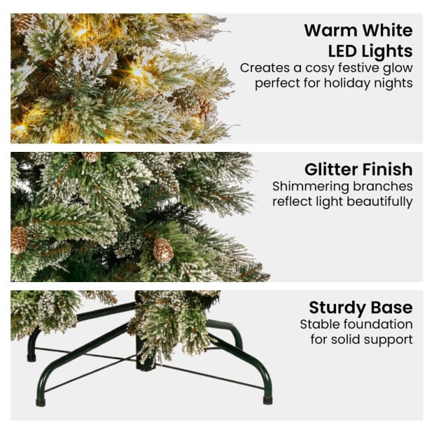 Christabelle Premium 7.5ft Christmas Tree with Lights - Cashmere Image 4