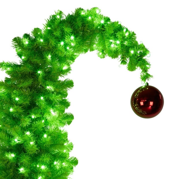 Christabelle Christmas Gremlin Tree 4ft with Curved Top Red Bauble Image 3