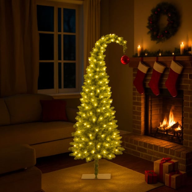 Christabelle Christmas Gremlin Tree 4ft with Curved Top Red Bauble Image 10