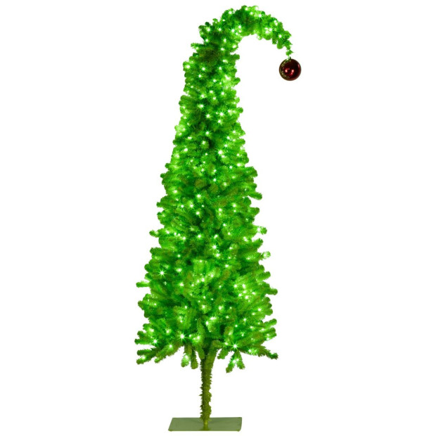 Christabelle Christmas Gremlin Tree 7.5ft with Curved Top Red Bauble Image 8