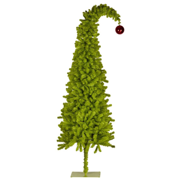 Christabelle Christmas Gremlin Tree 7.5ft with Curved Top Red Bauble Image 9