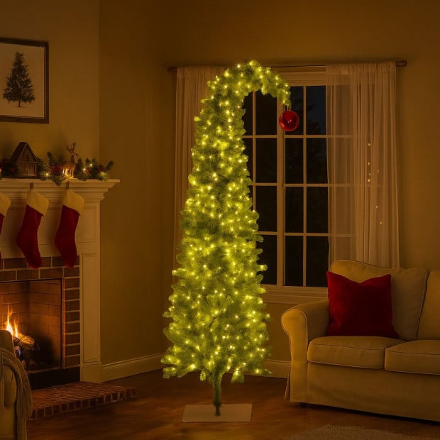 Christabelle Christmas Gremlin Tree 7.5ft with Curved Top Red Bauble Image 10