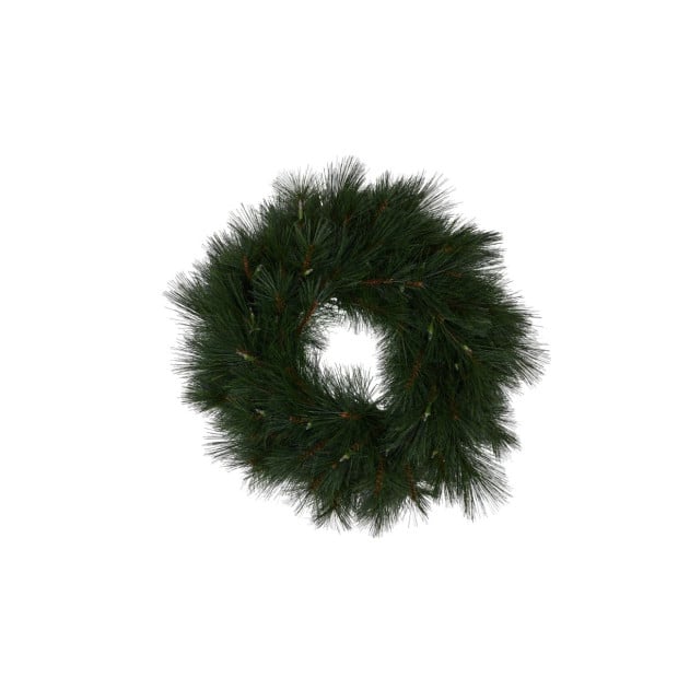 61cm Long Needle Christmas Wreath with Lights Image 2