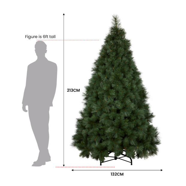 2.1m Needle Green Pine Christmas Tree Image 4