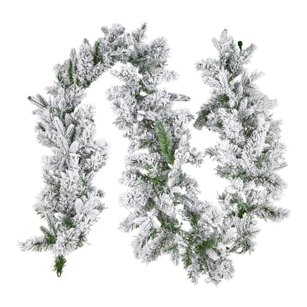 Snowy Atica Pre-Lit Christmas Garland - 274cm Image 3
