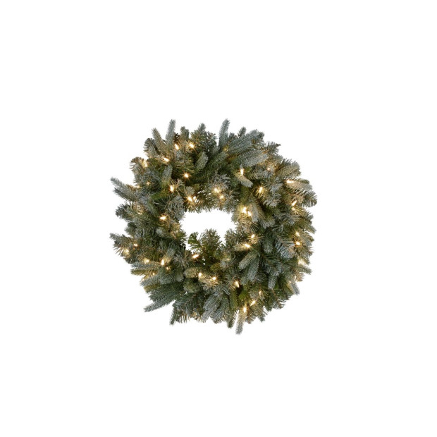 61cm Silver Fir Christmas Wreath with Lights