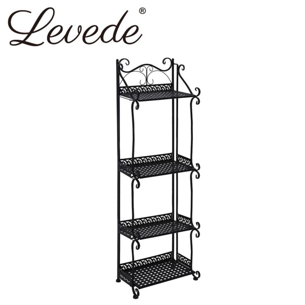 Plant Stand 4 Tiers Outdoor Indoor Metal Flower Pots Rack Garden Shelf