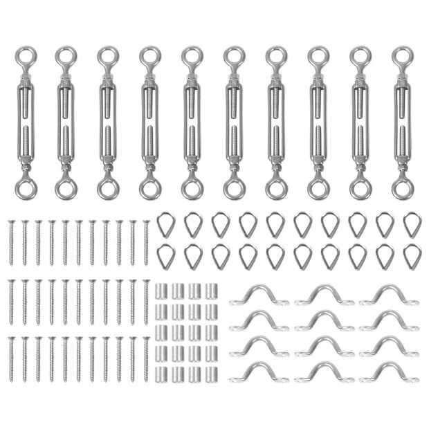 Wire Rope DIY Balustrade Kit 10 Set Stainless Steel Grade 316 Eye