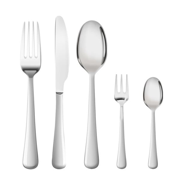 30pcs Cutlery Set Knife Fork Spoon Tableware Glossy Stainless Steel