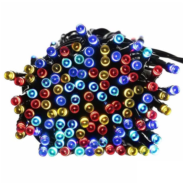 35m Solar LED Fairy String Lights Garden Party Wedding - Rainbow