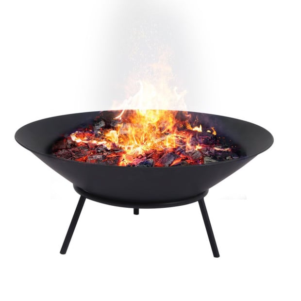 2in1 Steel Fire Pit Bowl Garden Outdoor Patio Fireplace Heater 70cm