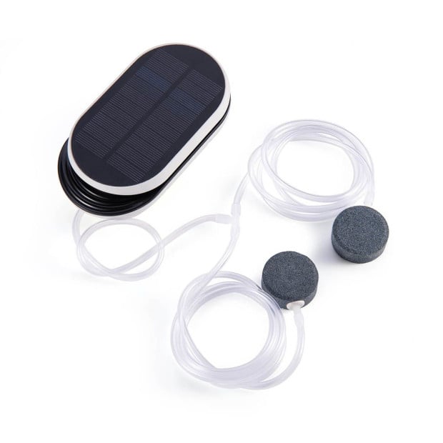Solar Air Pump Powered Pool Water Pond Outdoor Fish Oxygen Tank