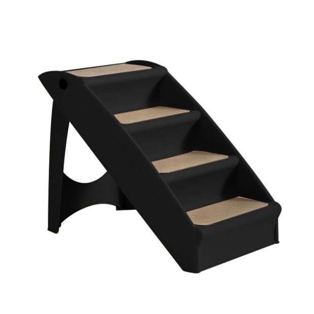 Pet Stairs Dog Ramp Steps Portable Foldable Climbing Ladder - Black
