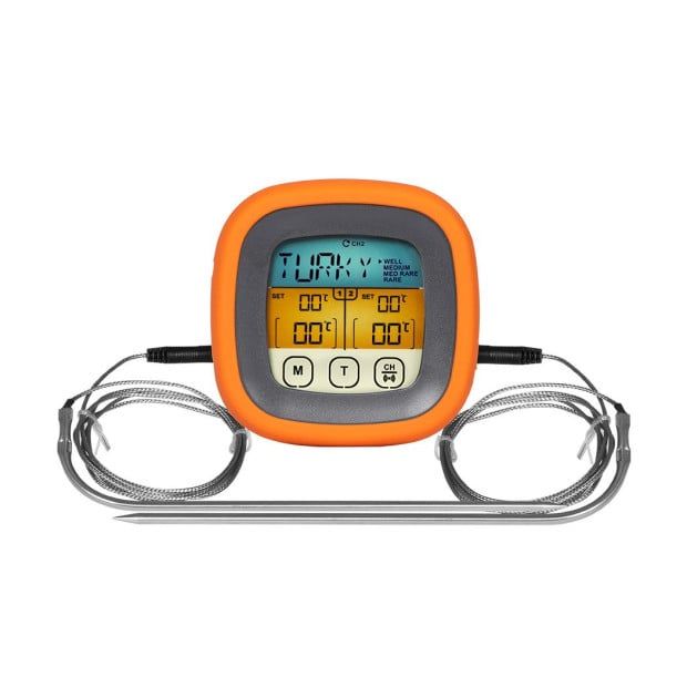 Digital Food Thermometer BBQ 2 Probe Cooking Meat Magnet