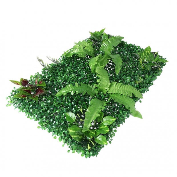 4 x Artificial Hedge Grass Plant Hedge Green Wall Ivy Mat Fence