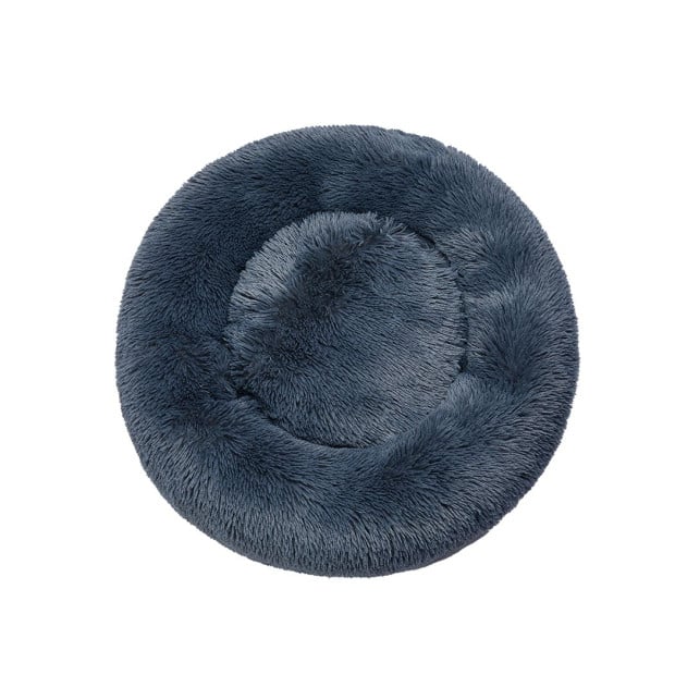 Pet Bed Cat Dog Donut Nest Calming Kennel Sleeping Dark Grey 3XL
