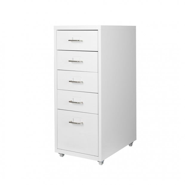 5 Drawers Portable Cabinet Rack Storage Stackable Organiser White