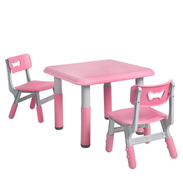 Kids Table and Chair Children Furniture Play Study Desk Set Pink