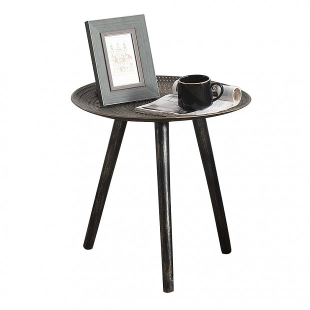 Coffee Table Side End Tables Antique Storage  Bedside Furniture Black Image 2
