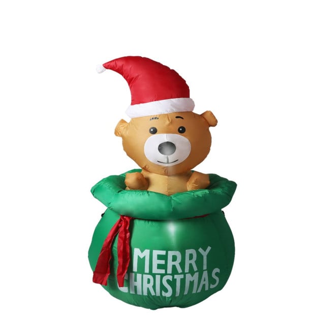 Inflatable Christmas Decorations Bubbly Bear 1.5M LED Lights