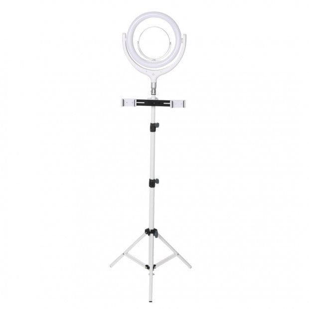 LED Ring Light with Tripod Stand Phone Holder Dimmable Studio Lamp