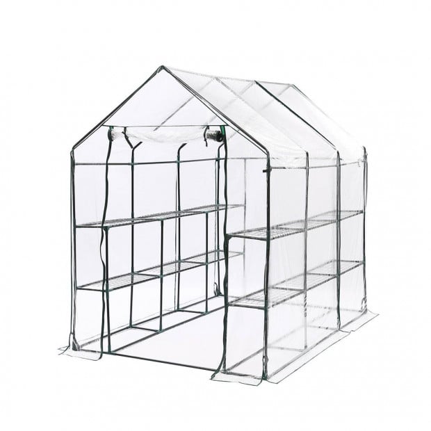 3 Tier Walk In Greenhouse Garden Shed PVC Cover Tunnel Green House