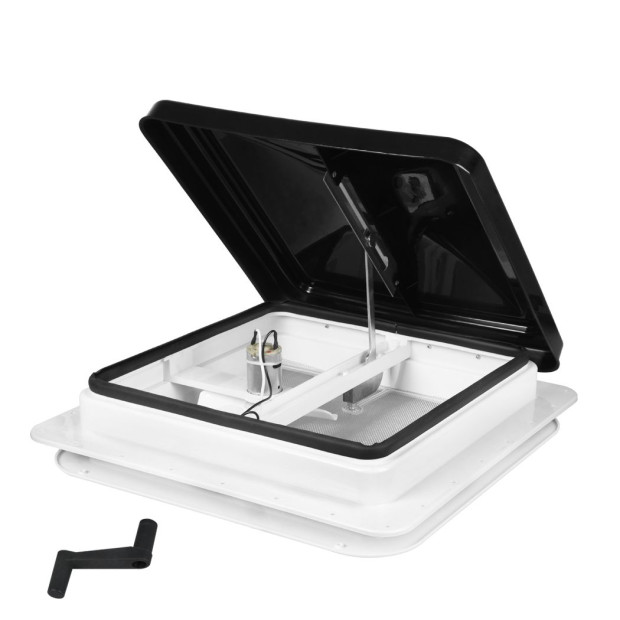 Caravan RV Roof Vent Fan 12V Shower Hatch 355x355mm Flyscreen