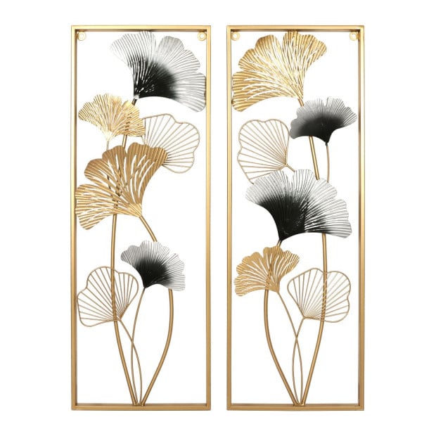 Large Metal Wall Art Hanging Leaf Tree Of Life Home Decor Garden Pair