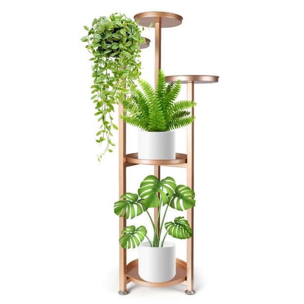 Plant Stand Outdoor Indoor Flower Pots Rack Garden Shelf Black 100CM