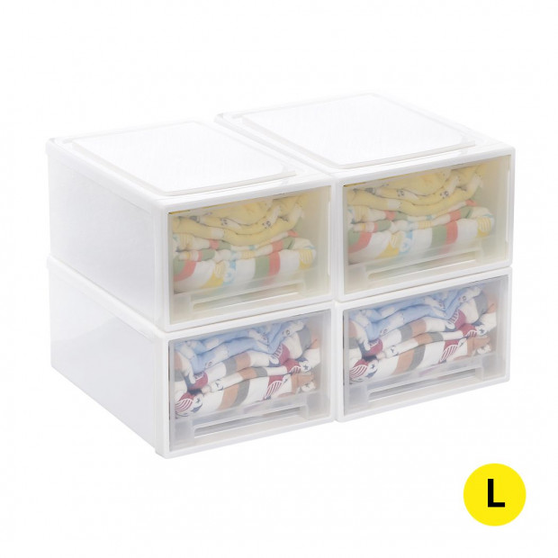 Storage Drawers Set Cabinet Organiser Box Chest Drawer Stackable L