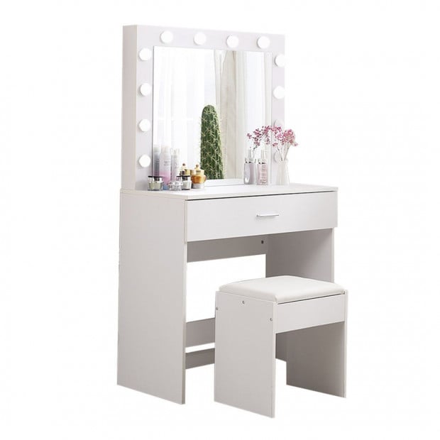 Dressing Table tool Set LED Makeup Mirror Jewellery Organizer 80x42x140 cm