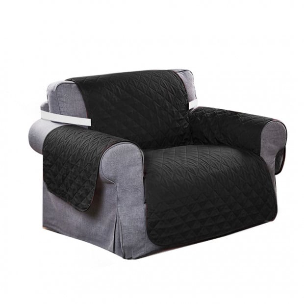 Sofa Cover Couch Protector Slipcovers Waterproof Black 173cm x 200cm