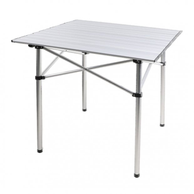 Roll Up Camping Table Folding Portable Aluminium Outdoor BBQ Desk