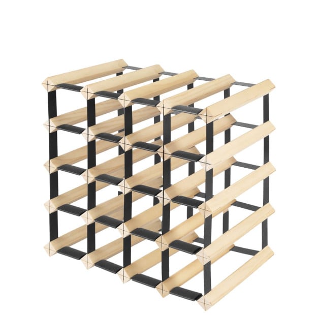 Timber Wine Storage Rack Wooden Cellar Organiser 20 Bottle Stand
