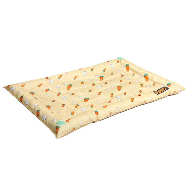 Pet Cool Gel Mat Bed Dog Bolster Waterproof Yellow Summer Large