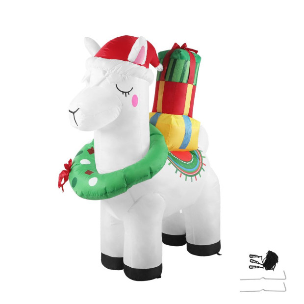 Inflatable Christmas Decor Christmas Llama 1.5M LED Lights Xmas Party