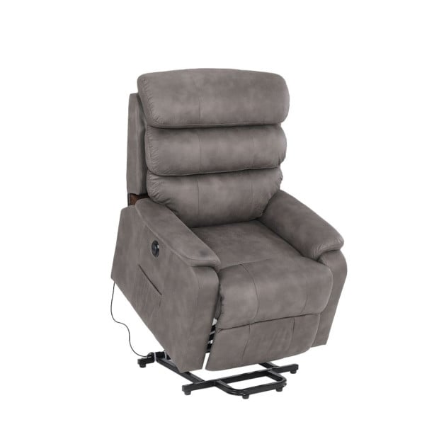Recliner Chair Electric Lift Armchair Lounge Sofa Grey USB Charge