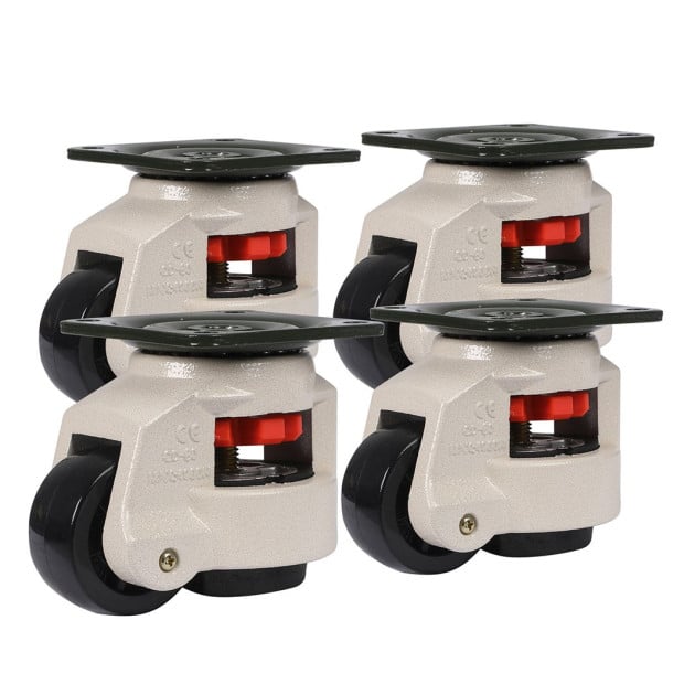 Leveling Caster Adjustable Wheel 1400KG Retractable GD80F 4PCS