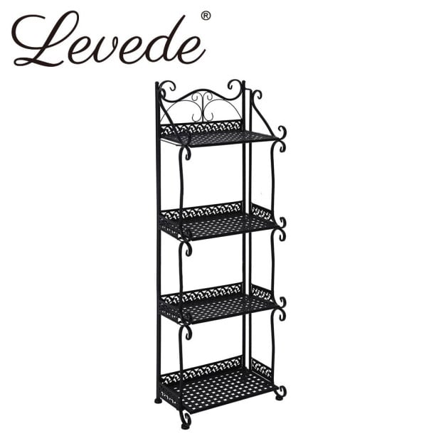 Plant Stand 4 Tiers Outdoor Indoor Metal Flower Pots Rack Garden Shelf