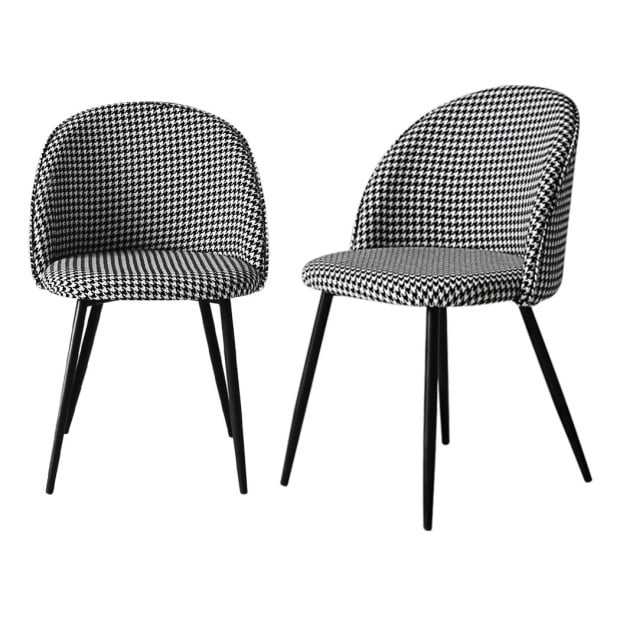 2x Dining Chairs Kitchen Lounge Chair Sofa Upholstered Padded Seat