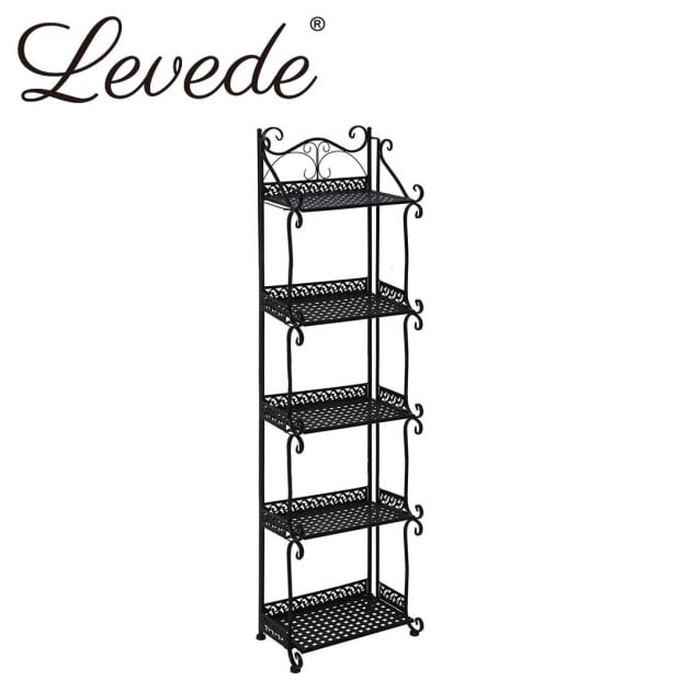 Plant Stand 5 Tiers Outdoor Indoor Metal Flower Pots Rack Garden Shelf
