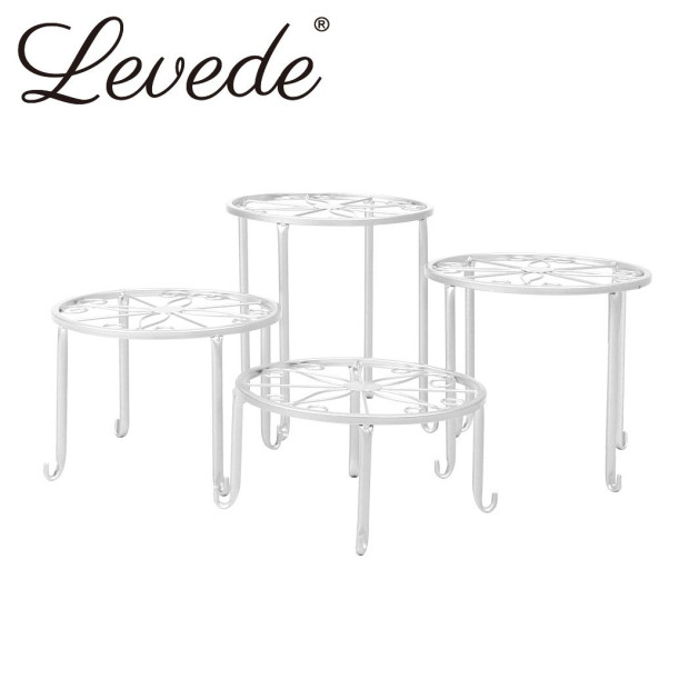 4 x Metal Plant Stand Outdoor Indoor Garden Decor Flower Pot Rack Iron